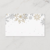 Carte D'accompagnement Livres pour bébé Silver Gold Snowflake (Dos)