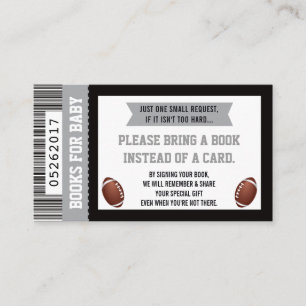 Carte D'accompagnement Livres Pour Bébé, Sports, Football Baby shower