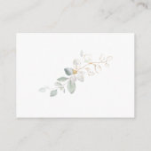 Carte D'accompagnement Livres pour bébé Teddy Bear Greenery Foliage Invit (Dos)