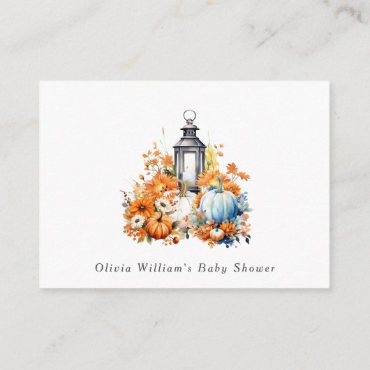 Carte D'accompagnement LIVRES POUR BÉBÉ Un Petit Citrouille Automne (Dos)