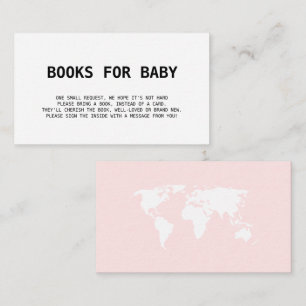 Carte D'accompagnement Livres pour bébé Voyage Boarding Pass Fille Rose