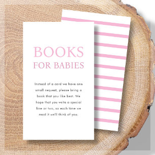 Carte D'accompagnement Livres pour bébés   Baby shower jumeau rose