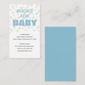 Carte D'accompagnement Livres pour bébés, points pastel et bleu clair (Devant / Derrière)