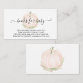 Carte D'accompagnement Livres pour Citrouille blanc d'automne pour bébé a (Devant / Derrière)