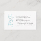 Carte D'accompagnement Livres pour le bébé, Script créatif tiffany gris (Devant)