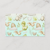 Carte D'accompagnement Livres pour le thème Baby Cute Dinosaur (Dos)