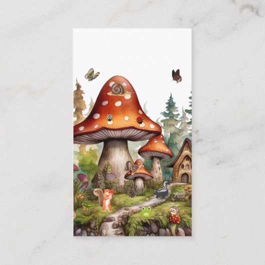 Carte D'accompagnement Livres pour les champignons pour bébés Bois rustiq (Dos)