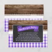 Carte D'accompagnement Livres Q pour bébé - Purple (Devant / Derrière)