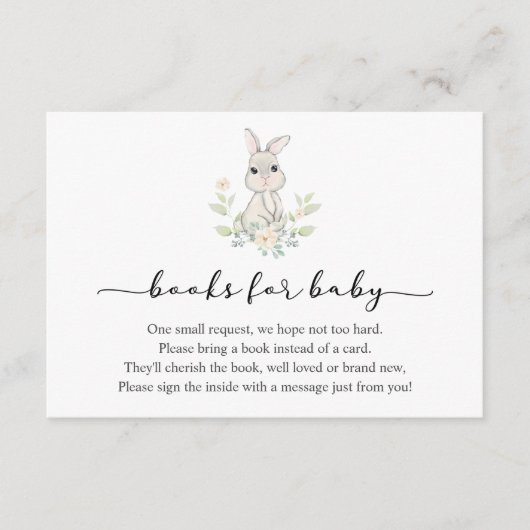 Carte D'accompagnement Livres Rabbit pour Baby insert card (Devant)