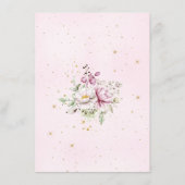 Carte D'accompagnement Livres Rose Fleurie Lune Pour Bébé (Dos)