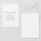 Carte D'accompagnement Livres roses Gold pour Baby Insert (Devant / Derrière)