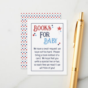 Carte D'accompagnement Livres rouges blancs et dus pour bébé