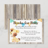 Carte D'accompagnement Livres rustiques pour bébés (Devant / Derrière)