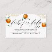 Carte D'accompagnement Livres Script Orange Little Cutie Pour Bébé (Devant)