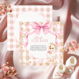 Carte D'accompagnement Livres Silly Goose Rose à Carreaux pour Bébé