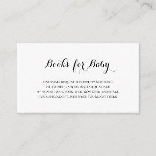 Carte D'accompagnement Livres simples et neutres pour le Baby shower