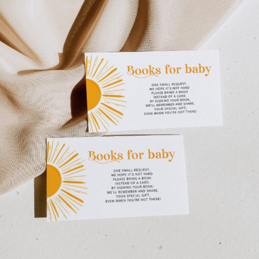 Carte D'accompagnement Livres solaires Boho pour bébé