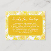 Carte D'accompagnement Livres Summer Yellow Lemon Pour Bébé (Devant)