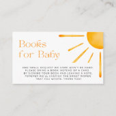 Carte D'accompagnement Livres Sun Retro Pour Billet Bébé (Devant)