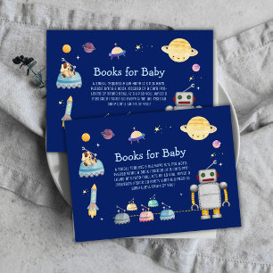 Carte D'accompagnement Livres sur le garçon robot jouet dans l'espace pou