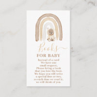 Livres Teddy Bear et Rainbow pour Baby Boy Card