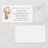 Carte D'accompagnement Livres Teddy Bear pour bébé (Devant / Derrière)