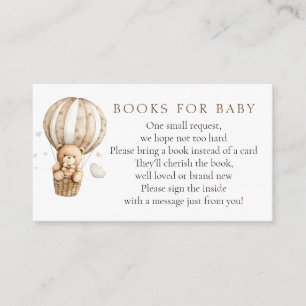 Carte D'accompagnement Livres Teddy Bear pour bébé