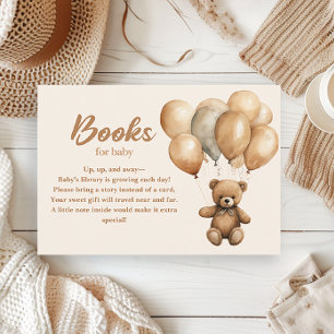 Carte D'accompagnement Livres Teddy Bear pour bébé Neutre Genre