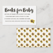 Carte D'accompagnement Livres Tournesol Pour Bébé (Devant / Derrière)