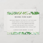 Carte D'accompagnement Livres Tropicaux De Verdure Pour Le Baby shower (Devant / Derrière)