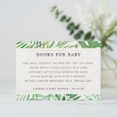Carte D'accompagnement Livres Tropicaux De Verdure Pour Le Baby shower (Debout devant)