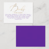 Carte D'accompagnement Livres Violets Pour Demande De Bébé (Devant / Derrière)