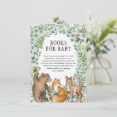 Carte D'accompagnement Livres Whimsical Woodland Greenery Forest pour béb (Debout devant)