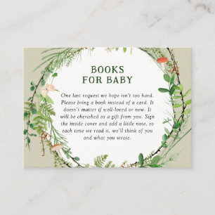 Carte D'accompagnement Livres Whimsical Woodland Wreath Pour Bébé