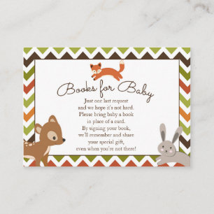 Carte D'accompagnement Livres Woodland pour Baby Insert - Demande de livr