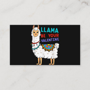 Carte D'accompagnement Llama Be Your Valentine Heart Valentine's Day