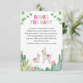 Carte D'accompagnement Llama et cactus demande de réservation fille baby  (Debout devant)