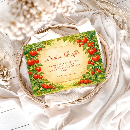 Carte D'accompagnement Locally Grown Garden Diapper Raffle