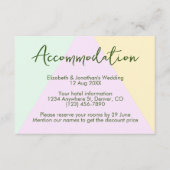 Carte D'accompagnement Logement de Mariage géométrique Pastel Muted (Devant)