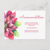 Carte D'accompagnement Logement de Noël Red Poinsettia (Devant)