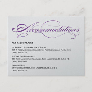 Carte D'accompagnement Logement élégant de mariage de manuscrit - pourpre