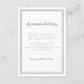 Carte D'accompagnement Logement Simple Dusty Blue Détail Mariage (Devant)