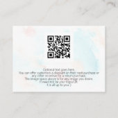 Carte D'accompagnement *~*Logo Abstrait Pastel Rainbow Heart Merci QR (Dos)