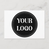 Carte D'accompagnement Logo de code QR noir élégant, minimaliste et éléga (Devant)