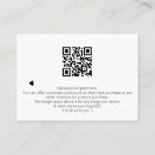 Carte D'accompagnement *~* Logo de marque de Merci simple minimal QR (Dos)