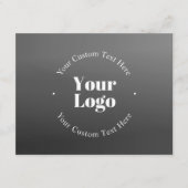 Carte D'accompagnement Logo d'entreprise ou design & texte modifiable (Devant)