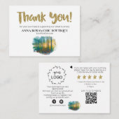 Carte D'accompagnement *~* LOGO QR MERCI d'examen des forêts BOIS AP8 (Devant / Derrière)