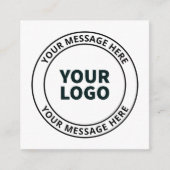 Carte D'accompagnement Logo téléchargé + Texte circulaire modifiable (Devant)