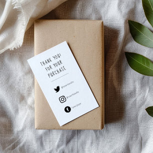 Carte D'accompagnement Logos sociaux, noir et blanc insérer la carte.