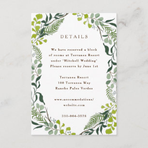 Carte D'accompagnement Loin d'Eucalyptus Hand-Drawn Greenery Wedding